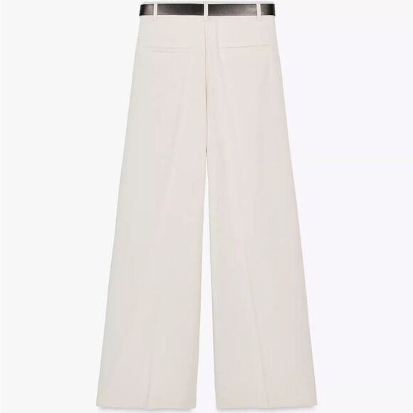 ZARA DOUBLE PLEAT BELTED PANTS - Picture 3 of 10